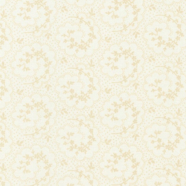 Cream Floral Fabric, Robert Kaufman Flowerhouse Bouquet of Roses 21370-83, Shabby Chic Floral Blender Quilt Fabric by the Yard, 100% Cotton