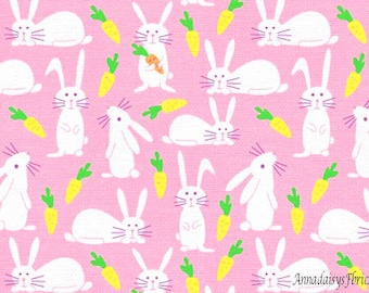 NOVELTY OF THE MONTH PRETTY BUNNY RABBIT EASTER QUILTING FABRIC PANEL NO 27