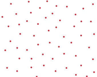Cherry Red 8119-R5 by Maywood Studio 100/% Cotton Fabric Yardage Scattered Dots
