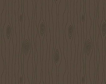 Brown Wood Fabric, Riley Blake Love You S'more C12145, Brown Wood Grain, Rustic Wood Quilt Fabric by the Yard, 100% Cotton