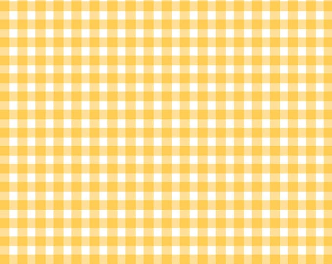 1/8 Yellow Check Fabric, Maywood Studios Beautiful Basics 610S3