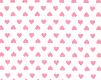 PINK BLACK Fat Quarter//Meter100/% Cotton Fabric FQSew CraftXOXO Hearts