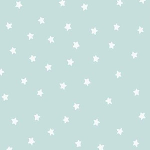 Aqua Star Fabric, Riley Blake All About Christmas C10801 Blue, J. Wecker Frisch, Aqua Star Quilt Fabric by the Yard, 100% Cotton