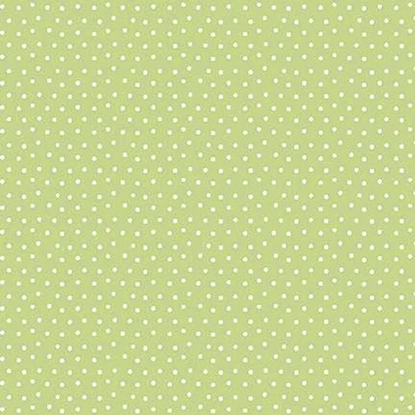 Tiny Green Dot Fabric, Riley Blake Flower Garden C11905 Echo Park Paper Co., Light Green Quilt Fabric by the Yard, 100% Cotton Blender