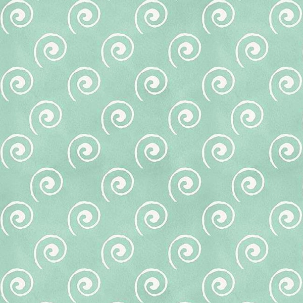 Aqua Swirl Fabric, Riley Blake Coffee Chalk C11038 Aqua Steam, Mint Swirl Quilt Fabric by the Yard, 100% Cotton Blender