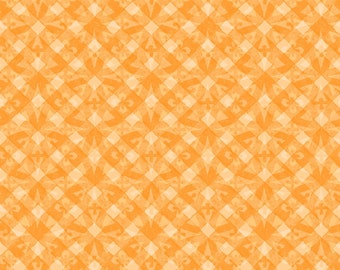 Orange Diagonal Squares Fabric, Maywood Studio Bloom On 10077-O, Orange Diamond Fabric, Orange Blender Quilt Fabric, 100% Cotton