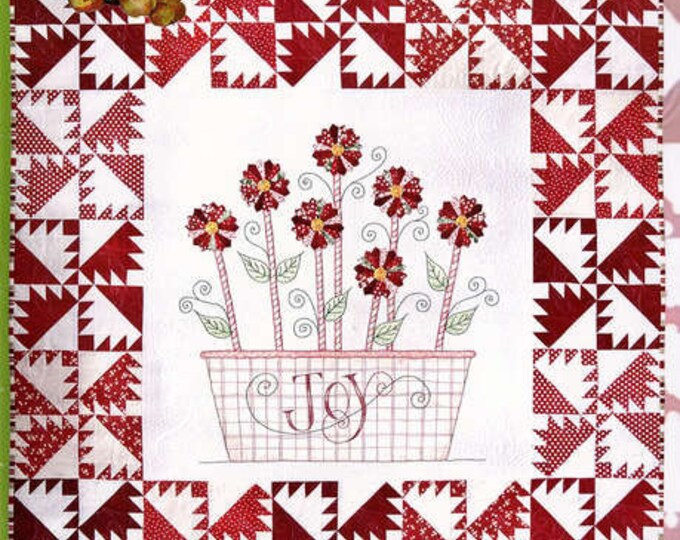 Joyful Poinsettias Quilt Pattern, Crabapple Hill CAH425 Meg Hawkey