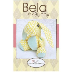 Stuffed Bunny Pattern, Bela the Bunny by Sweetbriar Sisters, Easter Bunny Pattern, Bunny Toy Pattern, Finished Size 8" Tall, Bella the Bunny