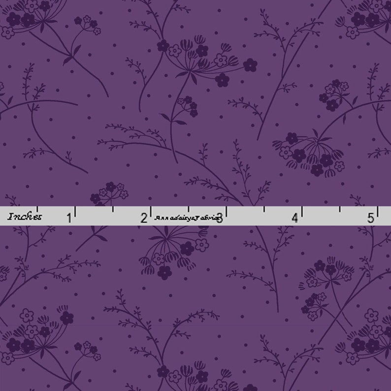 Tone on Tone Purple Floral Fabric, Maywood Studio KimberBell Basics 9394V, Purple Quilt Blender Fabric by the Yard, 100% Cotton image 2