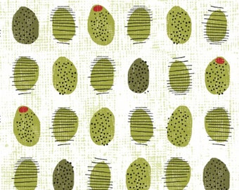 Green Olives Fabric, Windham 39403 Cooking Italiano, Food, Apron, Cooking Quilt Fabric,  100% Cotton