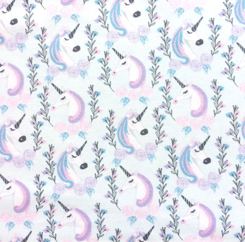 Wreathed Unicorn Fabric Camelot Enchantment Elegant Unicorns Etsy