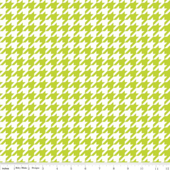 Lime Houndstooth Fabric Riley Blake C970 32 Lime Medium Etsy