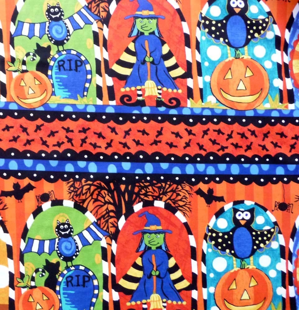 Halloween Quilt Fabric Border Print In The Beginning 1JHG1 Etsy