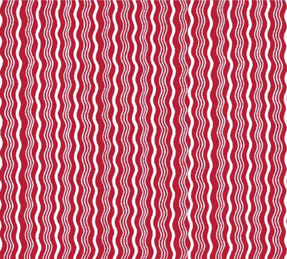 Patriotic Christmas Candy Cane Stripe Holiday Red White Cotton Fabric Yard