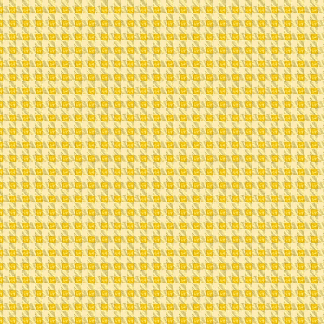 Golden Yellow Check Fabric, Riley Blake Sunshine & Dewdrops C11977
