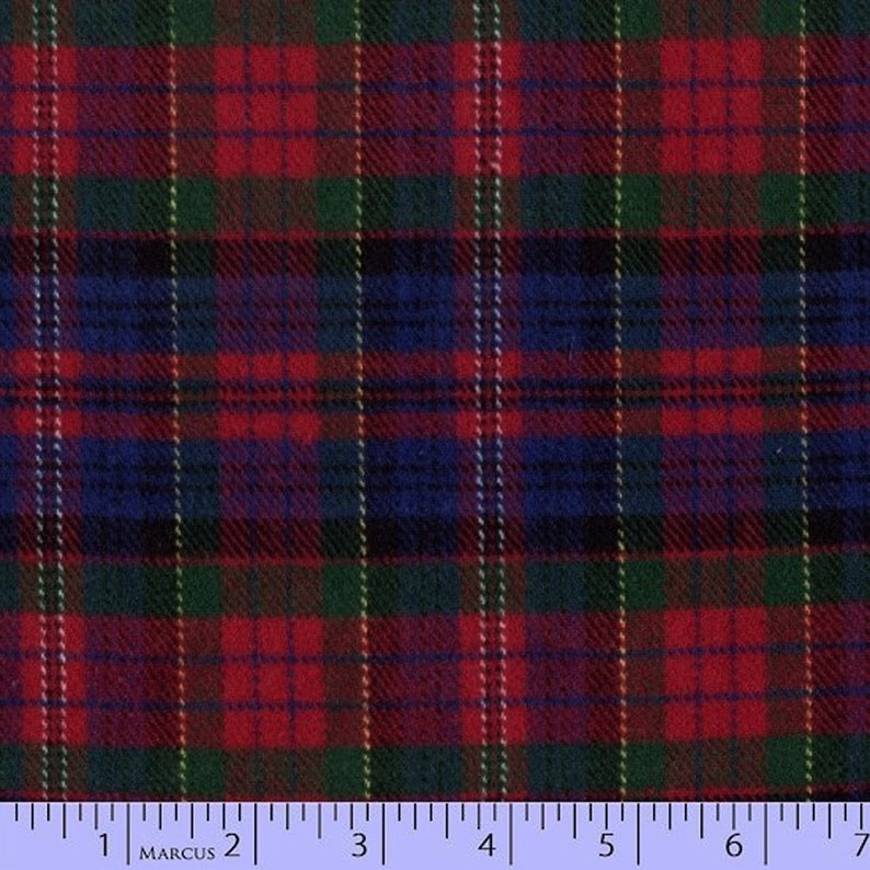 Yarn Dyed Blue Green 100/% Cotton Red Plaid Flannel Marcus Primo Flannel J376 0111 Tartan Plaid Lumberjack Plaid Flannel by the Yard