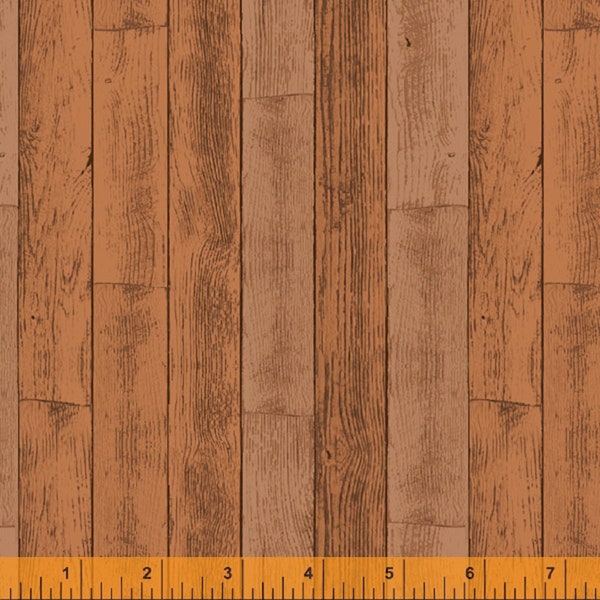 Rustic Wood Fabric, Brown Barn Board Fabric, Windham Black Bear Lodge 52132-4 Maple, Brown Wood Grain Quilt Fabric, 100% Cotton