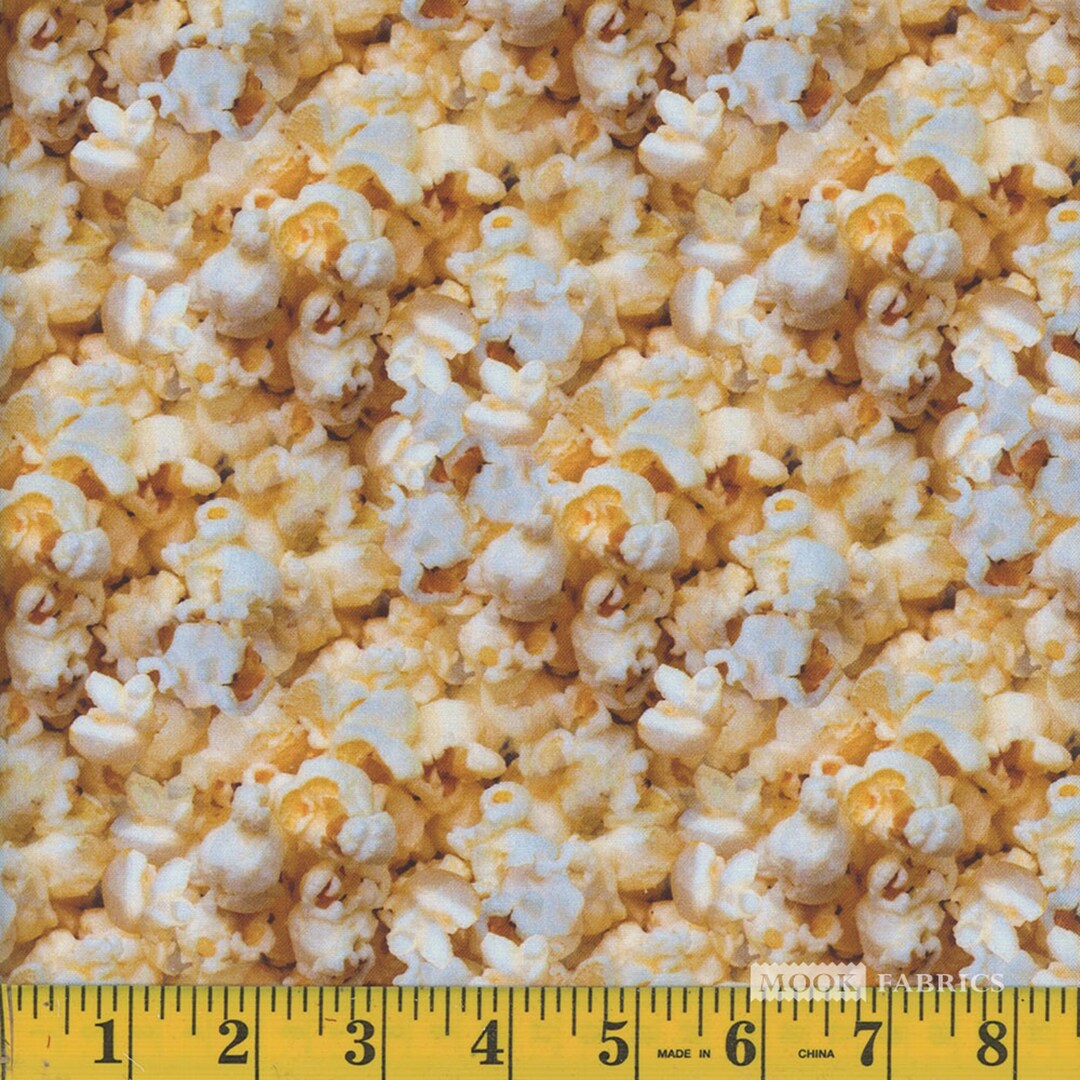 Realistic Popcorn Fabric Mook Fabrics 127608 Fast Food Etsy