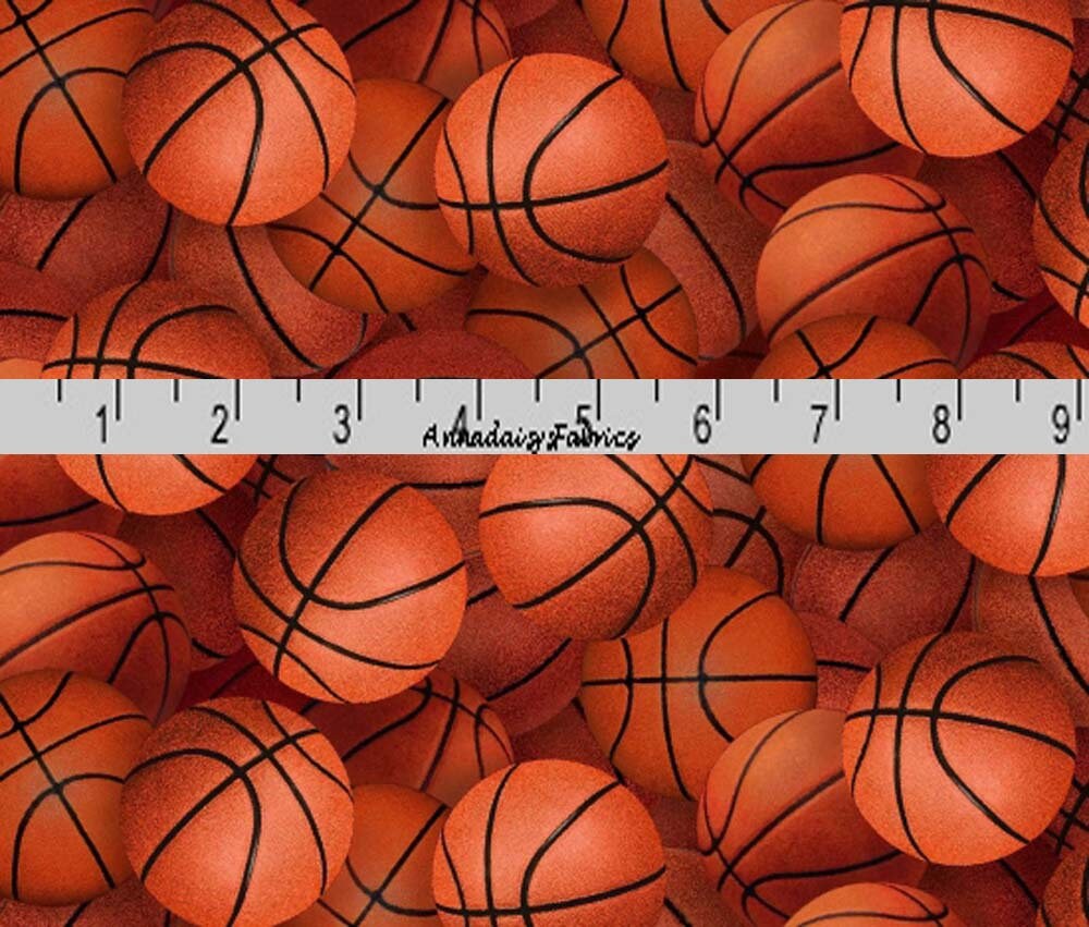 Basketball Fabric Sports Fabric Elizabeth's Studio 221 Etsy