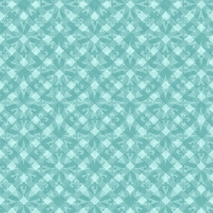 Aqua Diagonal Squares Fabric, Maywood Studio Bloom On 10077-Q, Aqua Diamond Fabric, Aqua Blender Quilt Fabric by the Yard, 100% Cotton