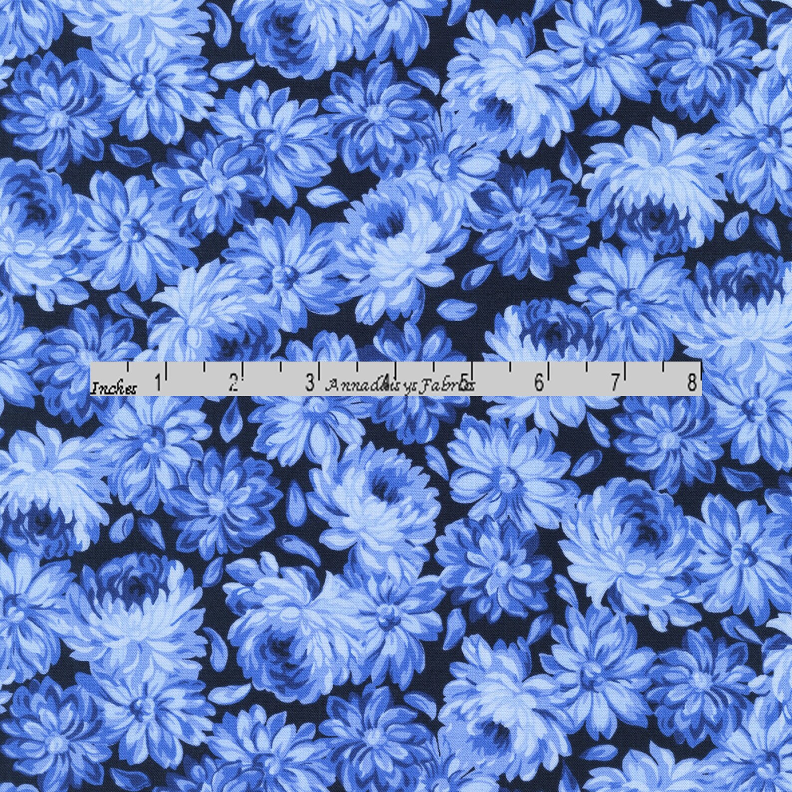 Blue Floral Quilt Fabric Robert Kaufman Flowerhouse Sunshine Etsy