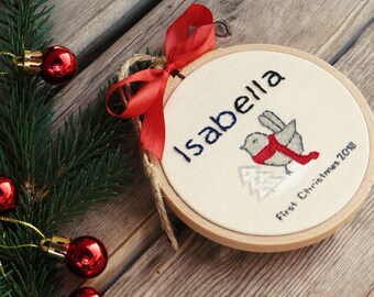 baby handprint bauble