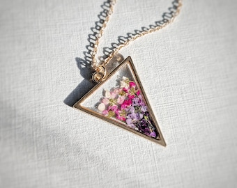 Collar de resina de aliso dulce con colgante de flor, estilo cottagecore Mori Girl Jewelry