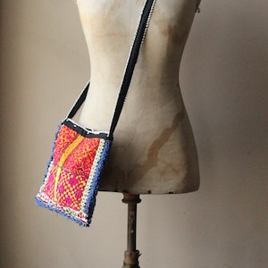 Vintage handmade Afghan Kuchi tribe crossbody shoulder bag traditional ethnic tribal hand embroidered embellished beaded hippie bag