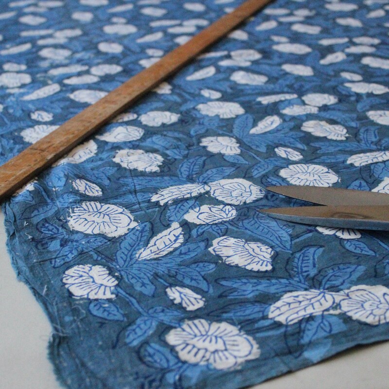 Indigo Print Fabric - Etsy