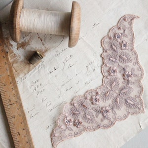 Vintage 1920s 1930s embroidered lace lingerie trim dressmaking haberdashery sewing original unused Art Deco wedding costume lace collector