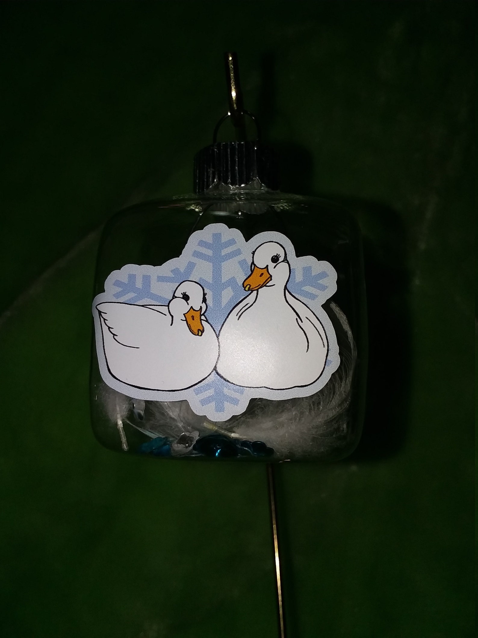Beaker & Bunsen Duck Glass Ornament Cube Etsy