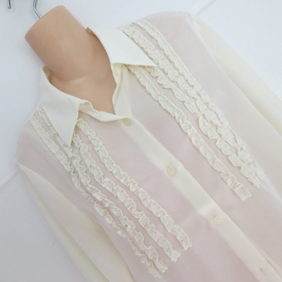 Victoria Holley Vintage Long Sleeve Pastel Yellow… - image 2