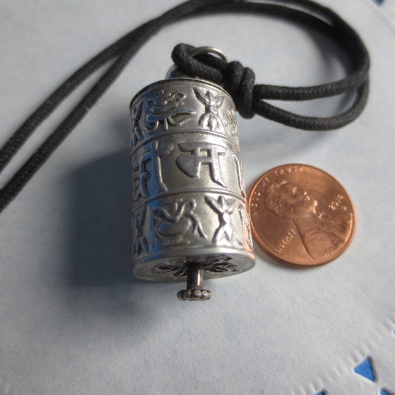 Tibetan prayer hotsell wheel necklace