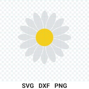 Marguerite SVG, Daisy, Svg, Png, Dxf, fleur SVG, SVG printemps, téléchargement numérique, Silhouette, Glowforge, couper des fichiers pour Cricut, camée, imprimable