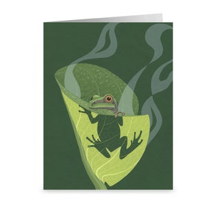 Pacific Tree Frog Folded Greting Card