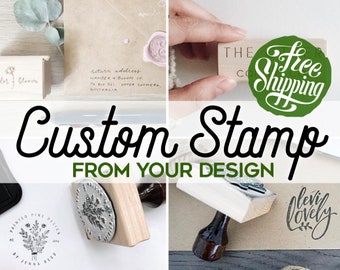 Custom Logo Stamp, Custom Rubber Stamp, Business Logo Stamp, Personalized Stamp. Ink Stamps any size