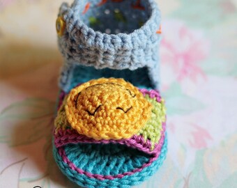 Crochet Pattern - Summer Baby Sandals Pattern - PDF FILE!