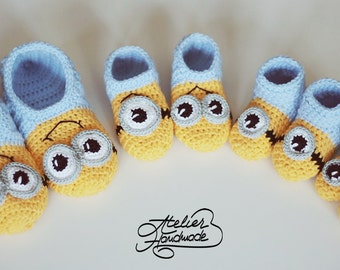 Crochet Pattern Slippers for Kids & Child sizes | PDF File in English