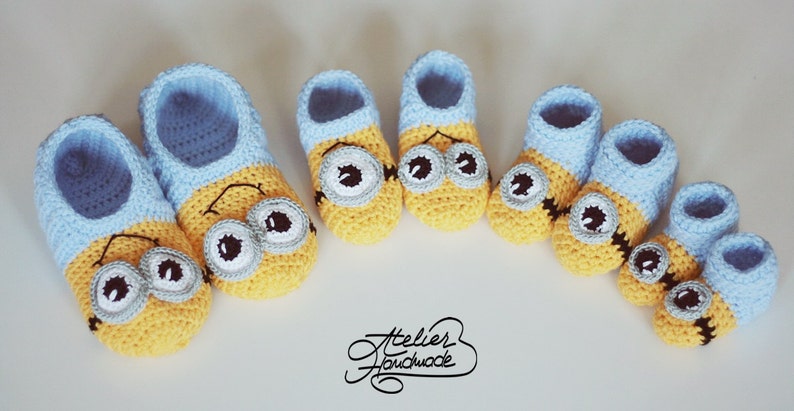 Crochet PATTERN for Slippers adult kids sizes PDF file Instant Download image 3