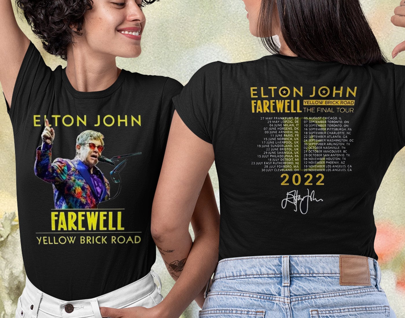 Elton John Farewell Tour Yellow Brick Road The Final Tour 2022 Shirt