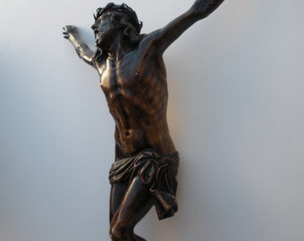 Authentic Original Renaissance Copper Bronze Jesus Christ Corpus by Francesco Fanelli Sculpture Statuette !