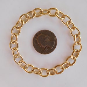 Extremely Rare Authentic Original Edwardian Art Deco Circa 1910 Cartier 14K Solid Gold Oval Charm Bracelet image 9