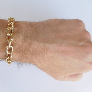 Extremely Rare Authentic Original Edwardian Art Deco Circa 1910 Cartier 14K Solid Gold Oval Charm Bracelet image 3