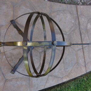 Extremely Rare Original Circa 1800 English Georgian London Britain Armillary Arrow Museum Quality Sundial image 5