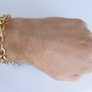 Extremely Rare Authentic Original Edwardian Art Deco Circa 1910 Cartier 14K Solid Gold Oval Charm Bracelet image 4