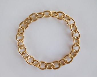 Extremely Rare Authentic Original Edwardian Art Deco Circa 1910 Cartier 14K Solid Gold Oval Charm Bracelet !