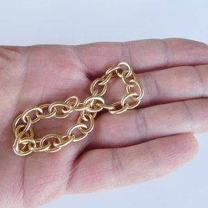 Extremely Rare Authentic Original Edwardian Art Deco Circa 1910 Cartier 14K Solid Gold Oval Charm Bracelet image 6