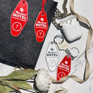 Rose Bud Motel Key Fob, Creek Motel Key Fob, Rose bud Motel Luggage Tag