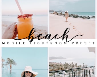 Beach Lightroom Mobile Preset | Warm, Airy Photo Filter (DNG)