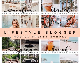 Lifestyle Blogger Mobile Lightroom Presets | Travel, Beach, Camping, Vacation (DNG)